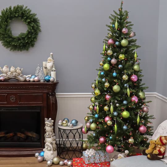 6.5 ft. Pre-Lit Dunhill® Fir Slim Artificial Christmas Tree, Clear Lights
